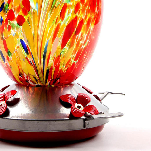 Hummingbird Feeder Hand Blown Glass